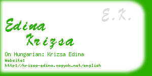 edina krizsa business card